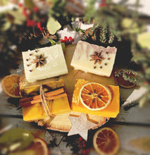 Load image into Gallery viewer, Handmade Luxury Christmas Four Soap Selection Gift Box. All natural, vegan & vegetarian friendly. - Mad About Nature