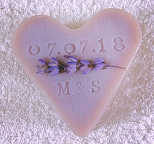 Load image into Gallery viewer, 25 Personalised luxury handmade heart soap wedding favours. Baby shower, bridal shower, gifts, gifts for guests. - Mad About Nature