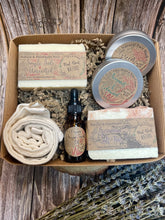 Load image into Gallery viewer, Facial Care Box with Handmade Soap, Himalayan Salt Bar, Organic Face Towel, Argan Facial Oil, Face Mask &amp; Cream.
