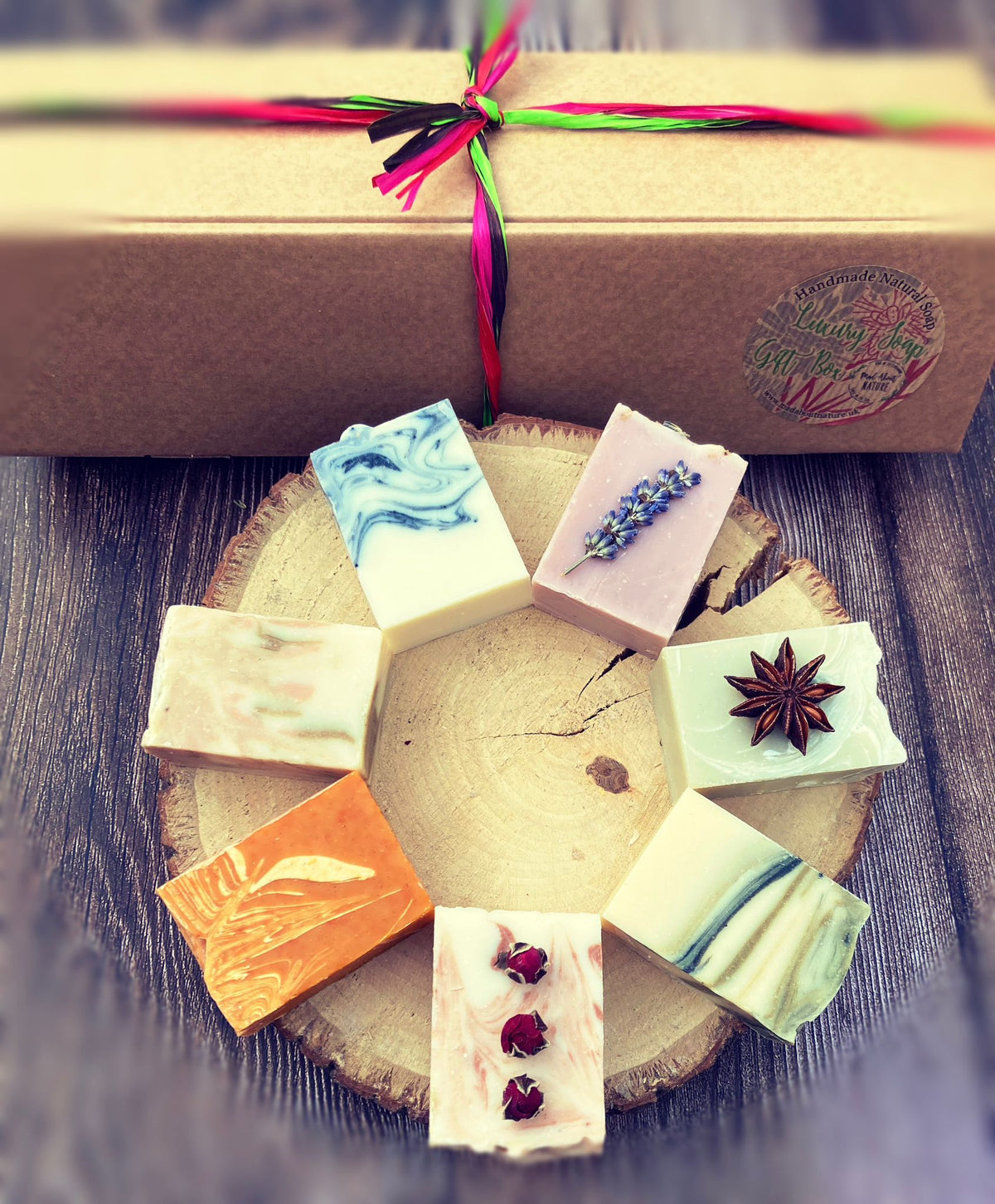Handmade Luxury Soap Selection Gift Box. All natural, vegan & vegetarian friendly.