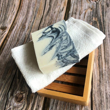 Load image into Gallery viewer, Natural Bar Soap with Flannel &amp; Soap Rack - Mad About Nature
