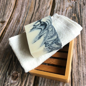 Natural Bar Soap with Flannel & Soap Rack - Mad About Nature