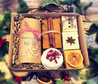 Christmas Pamper Gift Box with Natural Soap, Bath Bombs & Bath Salts