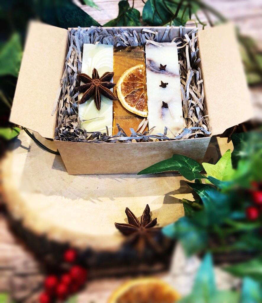 Christmas Handmade 3 Soap Gift Box - Perfect Stocking Filler