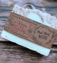 Load image into Gallery viewer, Geranium &amp; Rosehip Handmade All Natural Soap bar - Mad About Nature
