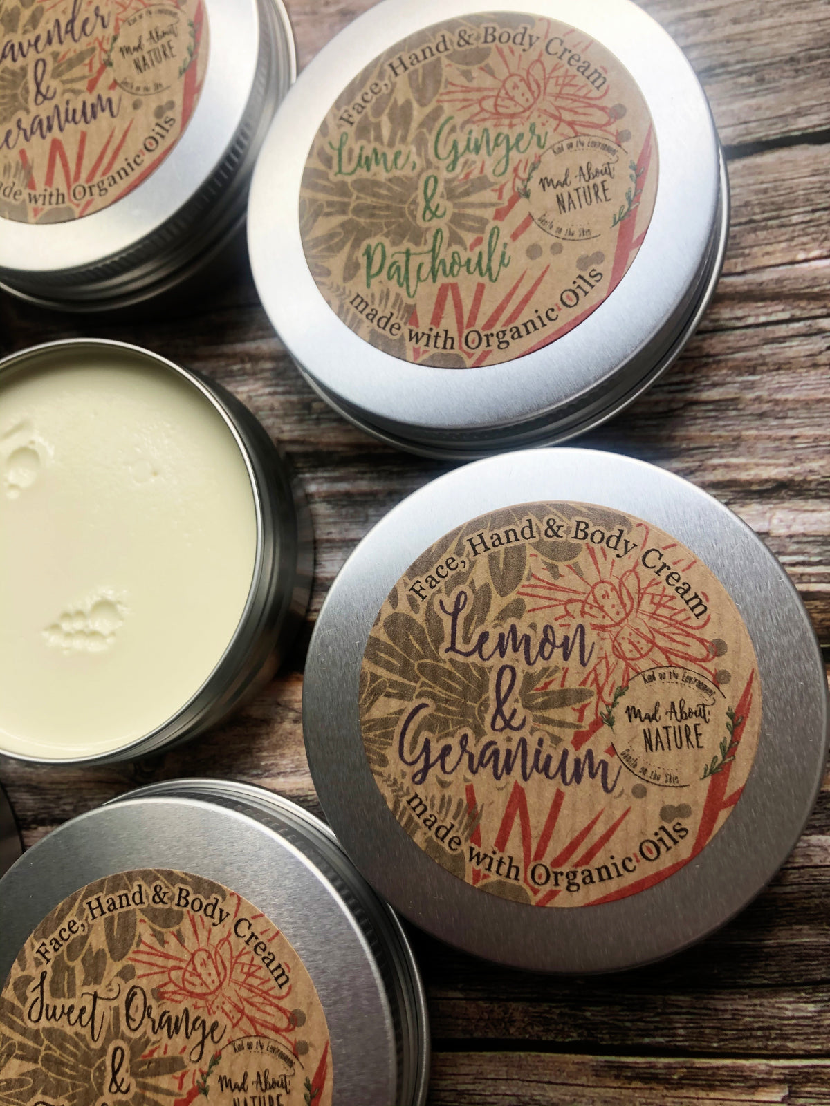 Hand, Body & Face moisturiser (Shea Butter, Evening Primrose Oil, Jojoba Oil) 60ml - Mad About Nature
