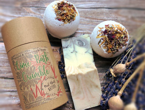 Bath Crumble Pamper Gift Box with Handmade All Natural Soap & Bath Bombs - Mad About Nature