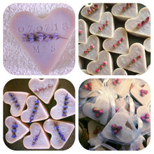 Load image into Gallery viewer, 25 Personalised luxury handmade heart soap wedding favours. Baby shower, bridal shower, gifts, gifts for guests. - Mad About Nature
