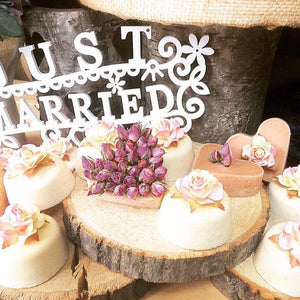 Natural soap wedding cake & favours - Mad About Nature