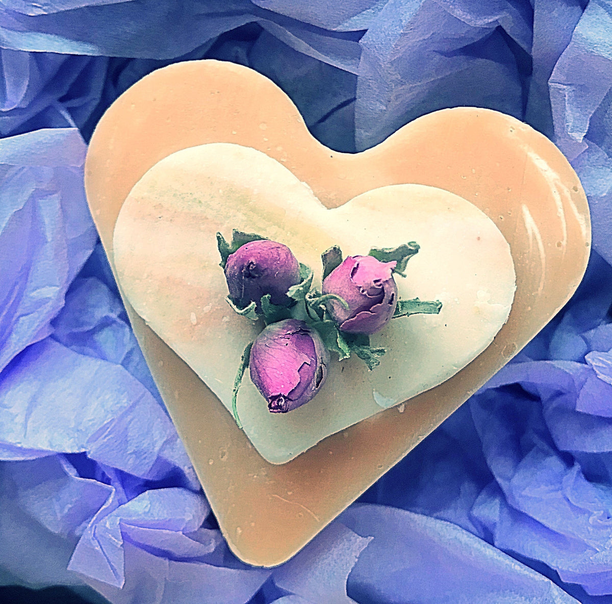 Decorated Heart Soap Gift Box 50g - Handmade All Natural