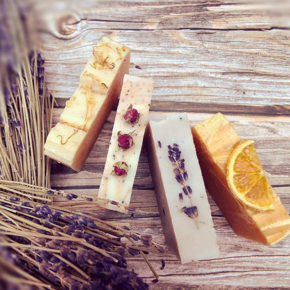 Handmade Soap Gift Box - 4 Beautifully Decorated Soaps. Vegan Gift Box. (Wholesale)